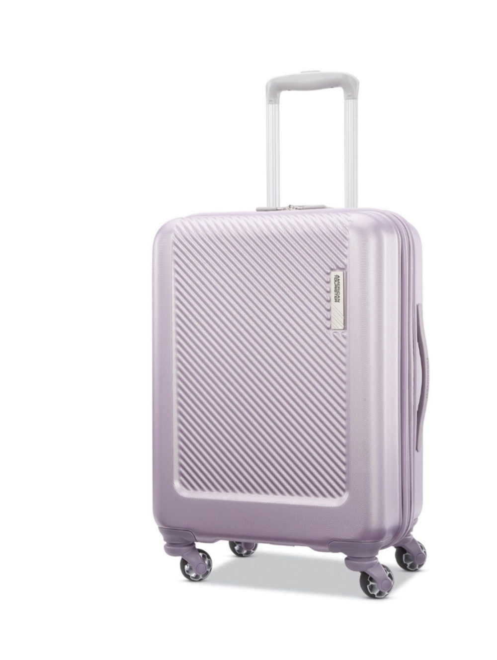 American Tourister Ikon Carry On Spinner Luggage. Purple Haze Color. 21 Inch.